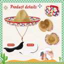 Sombrero Hats Set Fake Mustaches Beards