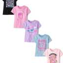 The Children's Place, Girls, Trends, Icons Short Sleeve Graphic T-Shirts, 3 Pack,  Strawberry/ Positive/ Turtle, Medium
