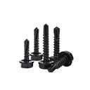 Black Self Tapping TEK Screws Assortment,410 Stainless Steel #8#10#12 Hex Head Self Drilling Screws for Metal