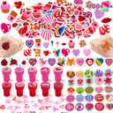 JOYIN 700+ Pcs Valentines Day Party Favor Supplies Craft Set, Foam Stickers for Kid, Tattoos, Stampers & Stickers for Decorations, Photo Props, School Classroom Holiday Exchange Game Prizes, Art Craft