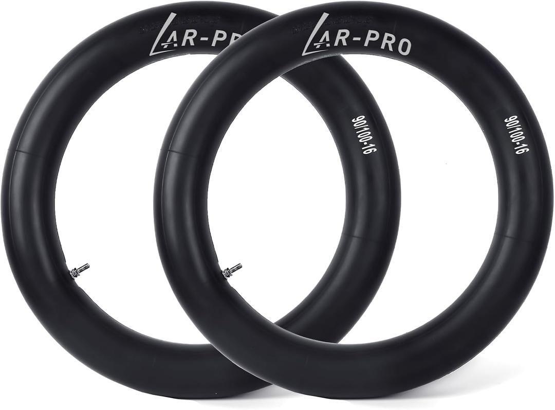 AR-PRO (2-Pack) 3.00-16 3.25/3.50-16 Inner Tubes for Dirt Bike and Off-Road Motorcycles – Heavy-Duty Butyl Rubber Tubes Compatible with 90/100-16 100/80-16 100/90-16 Tires with TR4 Straight Valve Stem