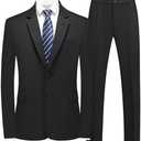 Men's Classical Business Suit, 2 Piece Set Casual Blazer Jacket Pants, Formal Dress Suit, Tuxedo for Wedding Prom M