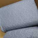 Litanika Floral Ocean Blue Quilt - 3Pcs Botanical Birds Pattren Bed, Super King