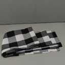 Cotton Blend Buffalo Plaid Table Napkins (Set of 12), 20 x 20 Inch Washable Dinner Napkins, Buffalo Checks Cloth Napkins for Restaurant, Wedding, Holiday, FarmhouseBlack and White (Napkin Set, 20x20", Black & White)