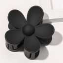 Candy Colored Hair Claw Clips Flower Hair Clips  Big Cute Claw Clips, Thick Hair, Scrub, Hair Clip Sweet Flower Clip (Black)