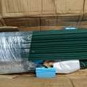 FOREHOGAR Metal Fence Post Green Splicing 6 feet, Pack of 15, T Posts for Fences Wire Mesh, No Dig Steel Stakes Fencing for Garden Yard Farm Outdoor Light Duty
