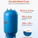 VEVOR 34-Gallon Vertical Well Pressure Tank, Pre-Charged Pressurized Water Tank for Well Pumps, Heavy-Duty Carbon Steel Water Storage Container for Home, School, Farm & Irrigation Systems