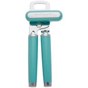 KitchenAid Classic Multifunction Can Opener and Bottle Opener Easy to Use, Razor Sharp Stainless Steel Cutting Wheel, Soft Ergonomic Handles, Aqua Sky (One Size)