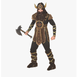 Morph Viking Costume Men Renaissance Viking Halloween Barbarian Costume for Men, S