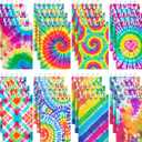 24 Pcs Mini Tie Dye Notepads Multicolor Style Pocket Notebooks for Kids Spiral Mini Notebook Fun Coil Little Notepad Tie Dye Birthday Party Supplies Small Note Pads Tie Dye Party Favors(Vivid Style)
