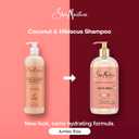 Shea Moisture Shampoo Coconut and Hibiscus, for Thick, Curly Hair, to Cleanse & Hydrate, 24 Fl oz