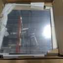 Black 30x30 Inch Metal Framed Mirror for Wall, Large Rounded Rectangle Mirror, Anti-Rust, Tempered Glass, Hangs Horizontally or Vertically