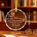 Retirement Gift, Retirement Gifts for Men Women, Thank You Gifts, Appreciation Gift for Women Men, Crystal Keepsake, Christmas Ornament (Happy Retirement-b)