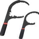 2 Pcs 4.6'' & 5'' Fuel Filter Wrench Set Compatible with Various Fuel Filter Sizes Include Water Separator, Engines, Red and Black