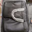 Lenovo Laptop Bag (T200) - Water Resistant Leather Messenger Bag with Padded Device Compartment – Multi Compartment Professional Handbag with Shoulder Strap for Travel & Business, Black (16.14 x 11.81 x 1.97)