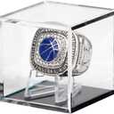 Clear Championship Ring Holder Box, Acrylic Championship Ring Holder Box, Clear Acrylic Display Easel Display Case and Holder for Baseball Softball Football Tournament Cheer Leading Rings (Small-2x2x2in, 1Pcs)