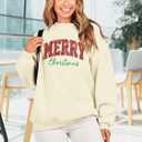 LUKYCILD Christmas Vibes Sweatshirt Women Merry Christmas Shirt Xmas Long Sleeve Shirt Winter Holiday Sweatshirts (L)