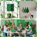 3 Pcs St. Patrick's Day Shamrock Hand Towels Cotton Absorbent Jacquard Green Shamrock Kitchen Towel 3D Seasonal Clover Decor Towels for Bathroom Gift Drying Cleaning Cooking, 14" x 29"