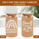 Medical Assistant Gifts for Women, Appreciation Graduation Gifts for MA Week, 16 oz MA Cup with Lid & Straw, Medical Assistant Birthday Christmas Presents