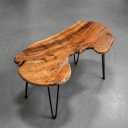 Natural Wood Coffee Table, Live Edge Coffee Table for Living Room, Unique Desktop  (40" x 20")
