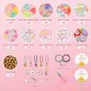 2 x Accevo Charm Bracelet Making Kit for Girls Unicorn Bead Jewelry Set | Colorful unicorn beads and charms for bracelets, necklaces, gifts, and craft play.