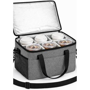 6 Cup Portable Drink Carrier Suitable for Doordash Accessories Grubhub Postmates Drivers, Reusable Cup Holder Carrier with Handle,Perfect for Plastic Drink Holder take Out Carriers for delivery
