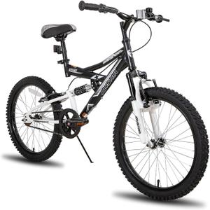JOYSTAR 20 Inch Kids' Bike for Boys Girls Ages 7-13 Years Old, Dual-Suspension Kids Mountain Bike with Dual Handbrake & Kickstand, Multiple Colors (Black)