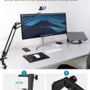 InnoGear Webcam Stand, Boom Arm Mount Stand for Logitech Webcam BRIO 4K C920 C920S C922 C922x C925e C930 NexiGo N60, 1/4"-3/8" and 3/8"-5/8" Screw for Blue Yeti Snowball Yeti Nano and Other Mics