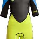 Body Glove Phoenix 2mm Kids Wetsuit for Boys Girls, Neoprene Back-Zip Short Sleeve Springsuit, Size (8-16), Keep Warm in Cold Water for Water Sports Swimming Surfing Snorkeling Diving