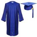 Newrara Graduation Gown Cap Tassel Set (Medium 48(5'3"-5'5"), Blue)