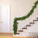 6FT Artificial Christmas Garland, Real Touch Artificial Pine Garland for Indoor Outdoor Christmas Decoration