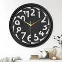 Modern Metal Wall Clock – Silent Non-Ticking, Battery Operated Clock with Hollow-Out Design, Decorative Clock for Living Room, Bedroom, or Office Wall Decor-18”