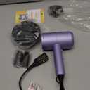 slopehill Professional Ionic Hair Dryer, Powerful 1800W Fast Drying Low Noise Blow Dryer with 2 Concentrator Nozzle 1 Diffuser Attachments for Home Salon Travel (Lavender)