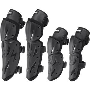 Tanden Motocross Knee Pads Motorcycle Elbow Pads Guards 4Pcs, Motorcycle Knee Guards for Men Leg Protection Armor Motocross Knee and Shin Guards Dirt Bike Crashproof Adult Protective Gear