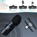 Wireless Microphone for iPhone iPad/Android/PC, Mini Microphone for Video Recording, Plug and Play Lavalier Microphone Lapel Wireless Mic with Noise Reduction