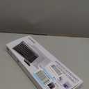 Wireless Keyboard and Mouse Ultra Slim Combo, TopMate 2.4G Silent Compact USB 2400DPI Mouse and Scissor Switch Keyboard Set with Cover, Batteries Included, for PC/Laptop/Windows/Mac - Gray Black