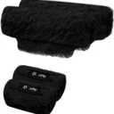 SPRING SEAON Crutches Padding Universal Crutch Pads for Armpits and Hand Grips Pads for Crutches Underarm Crutch Cushions Fluffy Crutch Covers Machine Washable (Black)
