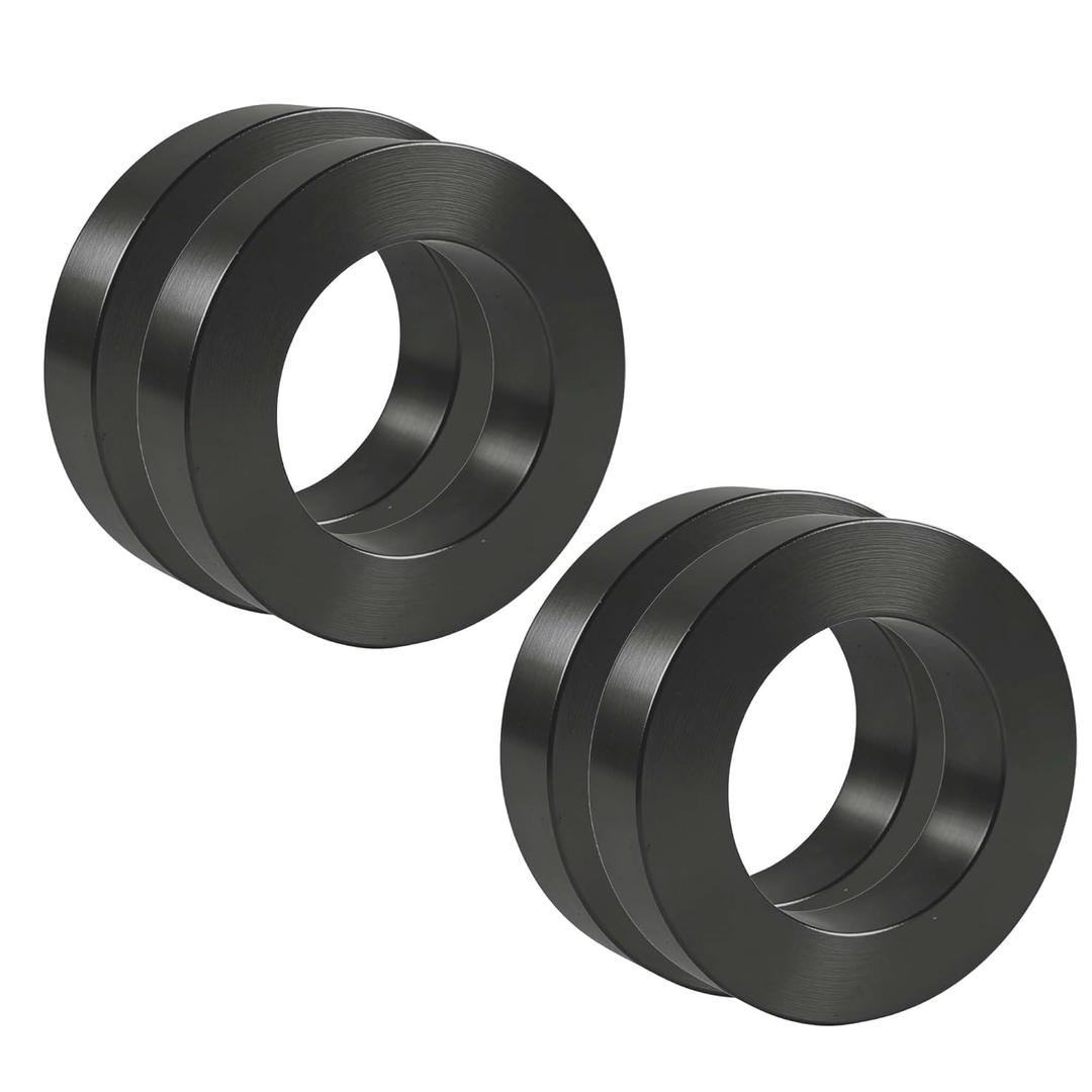 4-Pack Ferrite Ring Magnet | OD2.35 x ID1.25" x 0.39" Thick | Large Ceramic Donut Magnets with Hole | Round Magnets for DIY Crafts | Industrial Science