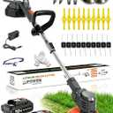 Electric Weed Wacker,Lightweight 21V Cordless Weed Eater with Metal Blade