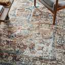 Triohero 5x7 Area Rugs Washable Oriental Rug - Stain & Fade Resistant Non-Slip Vintage Carpet, Pet & Kid Friendly Low Pile Rug Farmhouse Rugs for Bedroom, Living Room, Home Office, Playroom
