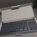 Wireless Keyboard and Mouse Ultra Slim Combo, TopMate 2.4G Silent Compact USB 2400DPI Mouse and Scissor Switch Keyboard Set with Cover, Batteries Included, for PC/Laptop/Windows/Mac - Gray Black