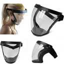 Super Protective Face Shield,Anti Fog Mask,Adult Clear Face Shield,Plastic Face Mask (Black）