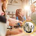 TEMONTIAN Pottery Tool KitClay Sculpting Tools,43 Pcs Double Sided Pottery Wheel Tools for AdultsPottery Carving ToolsPottery Kiln Tools at HomeCeramics Tools Set with Carrying Case Bag and Apron (BLACK)