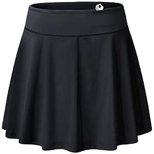 BLEVONH Women's Tennis Skort Active Pleated Skirts with Pocket for Running Golf Medium