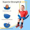 Decorlife Outdoor Swings Seats with 66" Rust-Resistant Heavy Duty Chain, Playground Swing Set Accessories Replacement Anti-Slip Seats, Backyard Swing Support 330lb for Kids or Adults (Blue)