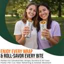 CENN Insulated Sandwich Wrapping Paper Pre-Cut Aluminum Foil Sheets [150 Pack] 10.75"x14" Non-Stick Paper-Backed Tin Foil for Sandwich Wraps, Burritos, BBQ - Grease-Resistant Foil Wrapping Sheets