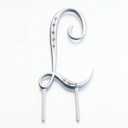Lillian Rose Rhinestone, Large, Monogram Letter L, Silver, 4.5" L, None