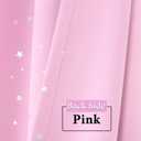 H.VERSAILTEX Blackout Star Curtains for Kids Room Boys Girls Twinkle Silver Stars Thermal Insulated Cute Thick Soft Curtain Drapes, Grommet Top, 1 Panel, 40" W x 63" L, Pink