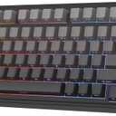 EPOMAKER EA75 75% RGB Gaming Mechanical Keyboard, 2.4GHz/Type-C/BT Creamy Wireless Keyboard with Knob, Shine Through PBT Keycaps, Hot Swappable for Gamers (Black Gradient, Reaper Switch)