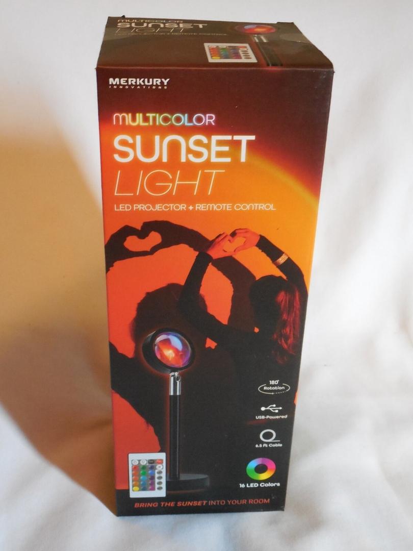Multicolor Sunset Lamp with Remote by Merkury Innovations 16 LED Colors